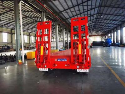 China JNHTC 80 Ton Semi Low Deck Gooseneck Trailer 3 Axle For Transport Vehicles for sale