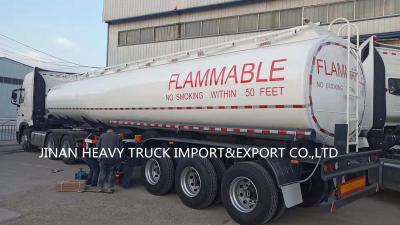 China Tri Axles Aluminum Oil Fuel Tank Semi Trailer 6 Compartments for sale