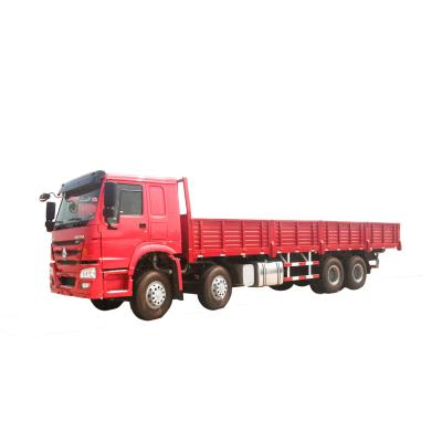 China SINOTRUK HOWO 12 Wheels 8X4 Flatbed Cargo Truck Heavy Duty Truck Lorry Van Load for sale