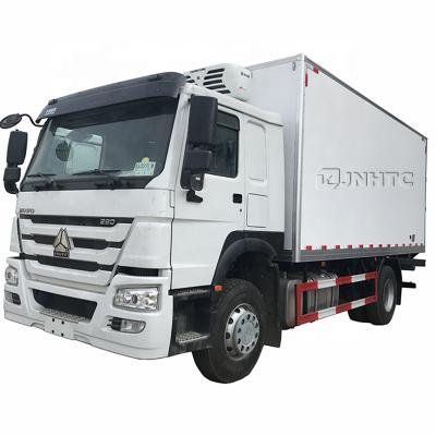 중국 HOWO 290 에이치피 euro2 4x2 15 톤 냉장고 프리더 냉동 트럭 소형 트럭 판매용