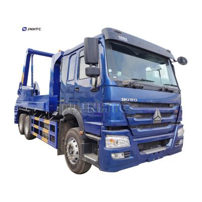 China HOWO 6x4 12cbm 15cbm Hydraulic Swing Arm Garbage Truck Euro2 Euro3 Container Garbage Bin for sale