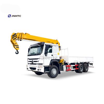 China Sinotruk Howo 6x4 10 Telescopic Truck Mounted Crane Straight Arm Cargo Truck Crane for sale