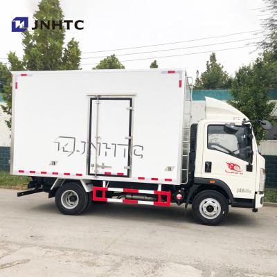 China HOWO Light Duty 4x2 Transport Van Container Cargo Box Truck for sale