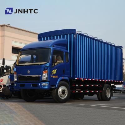 China HOWO 4x2 Light Duty Commercial Trucks Transport Cargo Box Wagon Van Truck for sale