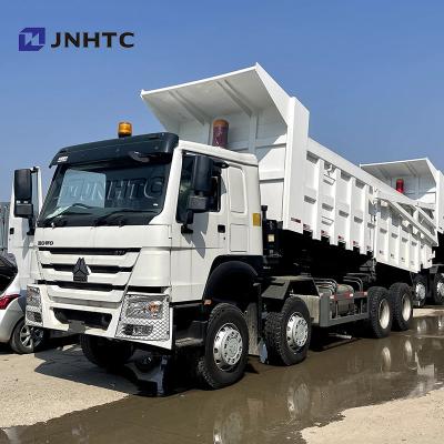 China Front Lifting Heavy Duty Dump Truck 12 wheels With Rear Cover Sinotruk Howo for sale
