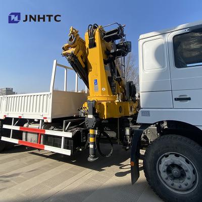 China Flatbed Dropside Cargo Truck Mounted Crane Shacman F3000 6x4 for sale
