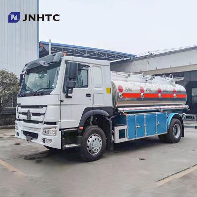 China 6 Wheel Aluminum Alloy Sinotruk Howo Tanker Truck 10000 Liters With Dispenser for sale
