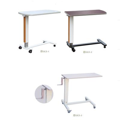 China Medical Center Dining Table Hospital Bed Accessories Adjustable Overbed Table en venta