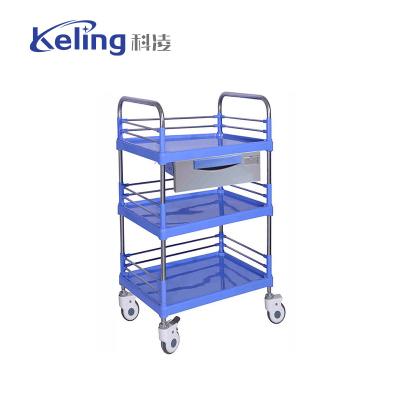 China Medical trolley hospital ABS dressing clinical procedure trolley for patient for sale