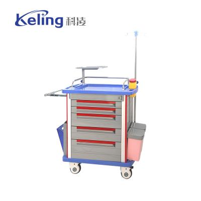 China ABS 850x520x950mm Hospital Emergency Crash Cart Stainless Steel for sale