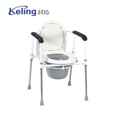 China Homecare Medical Aluminum Toilet Commode Chair 76cm Seat Height for sale