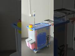 ABS 850x520x950mm Hospital Emergency Crash Cart Stainless Steel