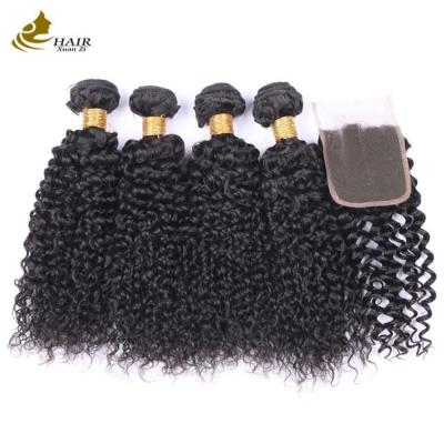 China Curly Remy Brazilian Human Hair Bundle Afro Kinky Weave for sale