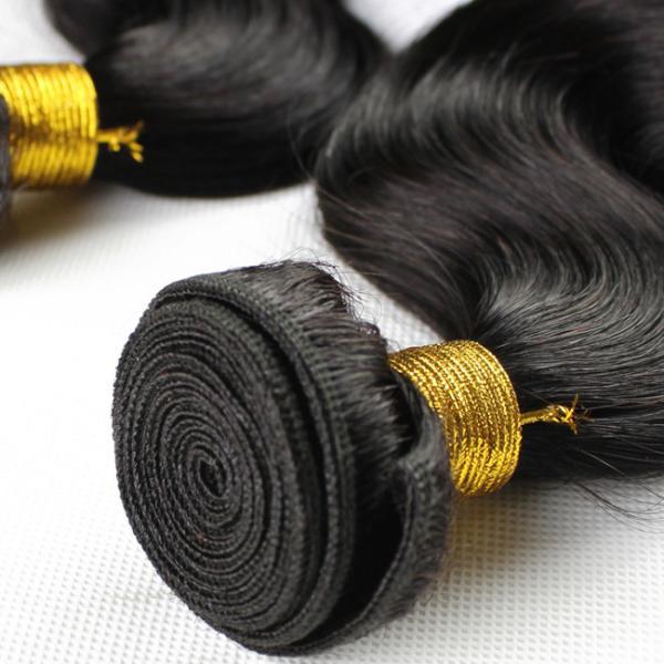 Quality Bleached 12A Virgin Human Hair Bundles 14 Inch Peruvian Weave for sale