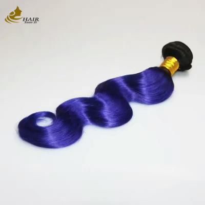 China Colored Bundles Remy Ombre Human Hair Extensions Double Drawn for sale