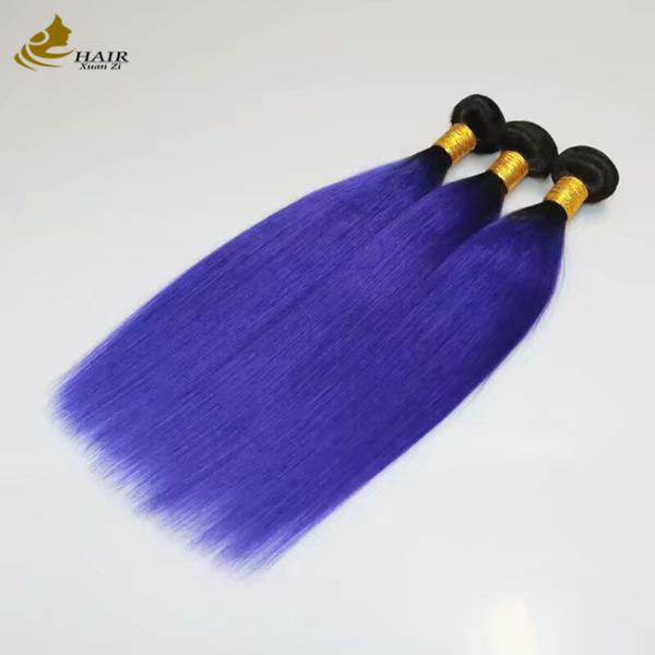Quality Colored Bundles Remy Ombre Human Hair Extensions Double Drawn for sale