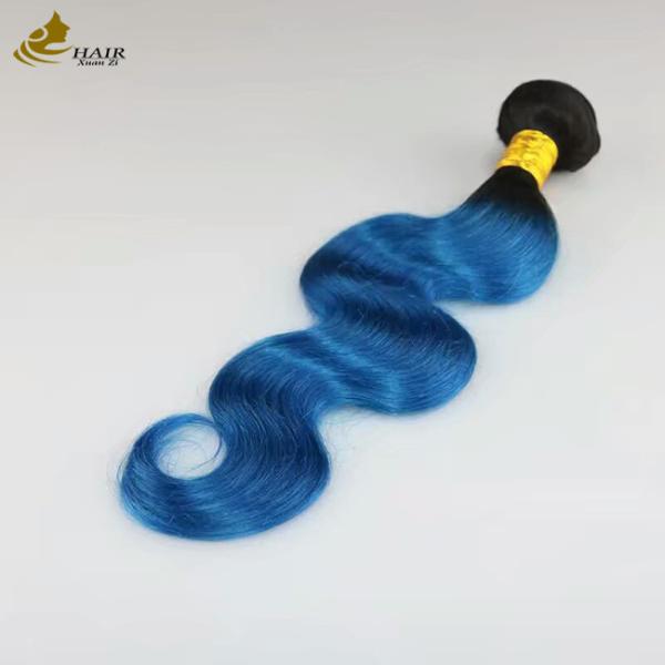 Quality Colored Bundles Remy Ombre Human Hair Extensions Double Drawn for sale