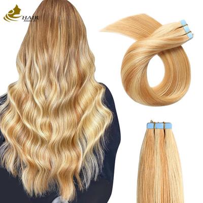 China Yellow Colored Human Wavy Hair Extensions Natural Look And Feel for sale
