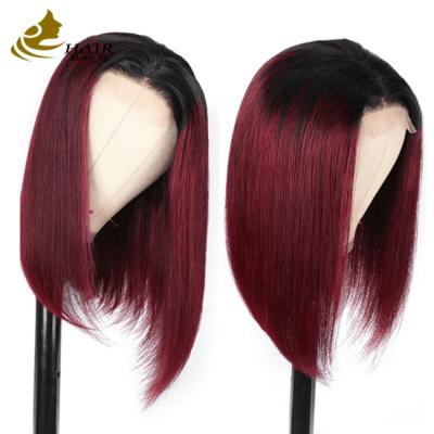 China Pre Plucked Short Bob Wigs Human Hair 8 Inch Unbleached for sale