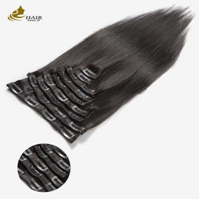 China Remy 24 polegadas clip em extensões de cabelo 100% virgem em massa OEM à venda