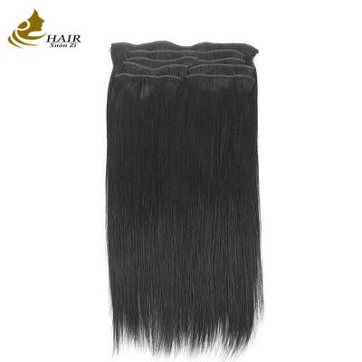 中国 ブラジリアン ロング ストレート ヘア 織り 黒 ブラウン 人髪の束 クリップイン 販売のため