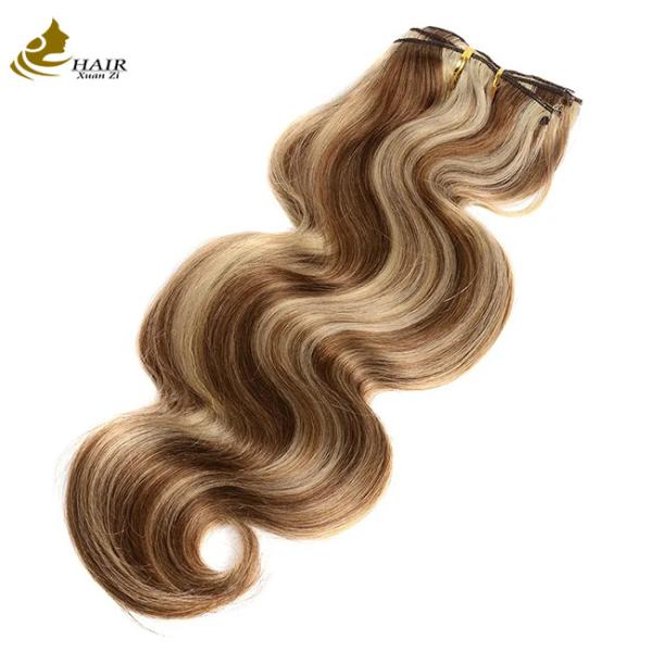 Quality Malaysian Weave Seamless Clip In Hair Extensions Smooth And Soft for sale