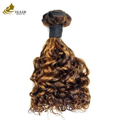 China P1B 27 Doble de cabello tirado Bundles rizado 20 pulgadas de cuerpo de onda de peluca en venta