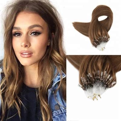 China 100% Virgin Human Nano Micro Ring Hair Extension Brown Colored for sale