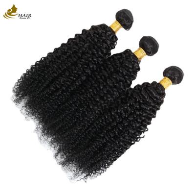 China Curly Wave Weft Weave Hair Extensions Afro Kinky Bundles Natural Black for sale