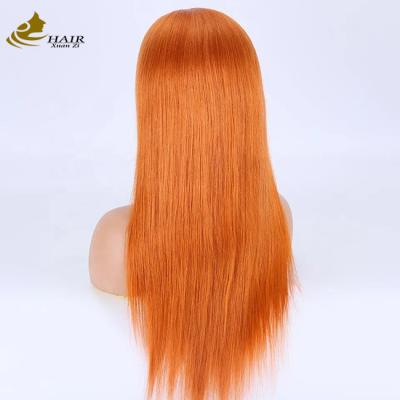 China Orange Realistic Human Hair Wigs Full Lace 27 honey blonde 180% Density for sale