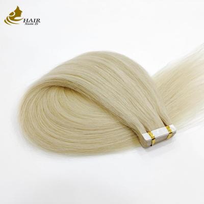 China Brazilian Remy PU Weft Keratin Platinum Tape in Human Hair Extensions Te koop