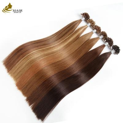 China Top Quality Natural Real Human U Tip Nail Hair Extensions for sale