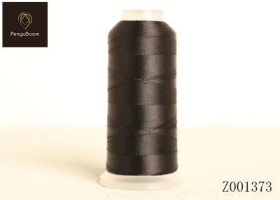 中国 高い粘着性のかつらおよびかぎ針編みの毛の縫う糸150dの黒ポリエステル 販売のため