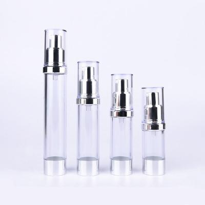 China Plastic PP Customizd Logo Cream Airless Cosmetic Bottle Outlet Clear Round 80ml 100ml for sale