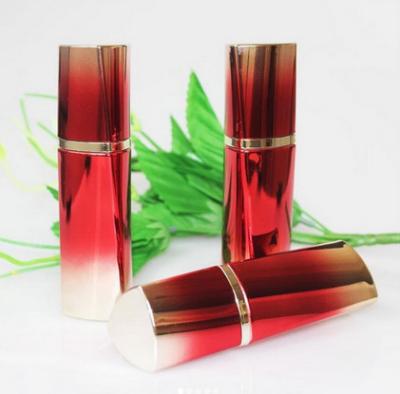 China Red Triangle Bottle 50ml Firm Lotion Luxury Acrylic Bottle For Health Care Products for sale