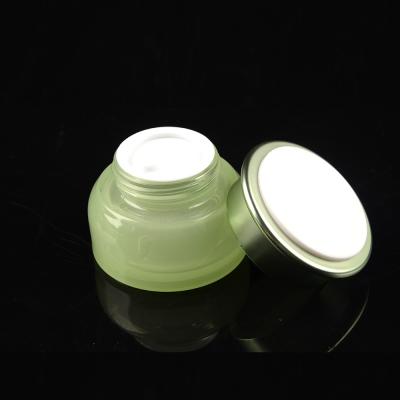China Wholesale Elegant Violet Empty Drum Shape Cosmetic Cream Jar Acrylic Cosmetic Jars Face Cream Containers For Skincare for sale