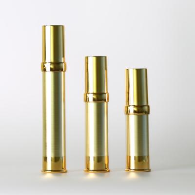 China Luxury Gold Acrylic Airless Cosmetic Bottles Biodegradable 10ml 20ml 30ml for sale