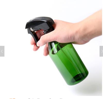 China Amber 500ml Plastic Trigger Spray Bottle for Liquid Detergent, Cylinder Barber Shop Hair Spray Bottle for sale