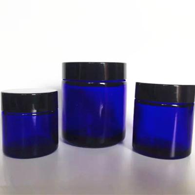 China 150mm Höhe 50g bereifte Amber Cosmetic Glass Jars With-Deckel zu verkaufen