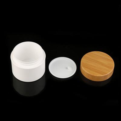China Pp Serum Eco Friendly Bamboo Lid Cosmetic Cream Jar for sale