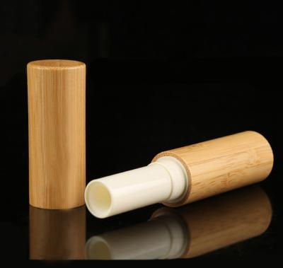 China 5ml Petg Bamboo Lip Balm Containers Screen Printing for sale