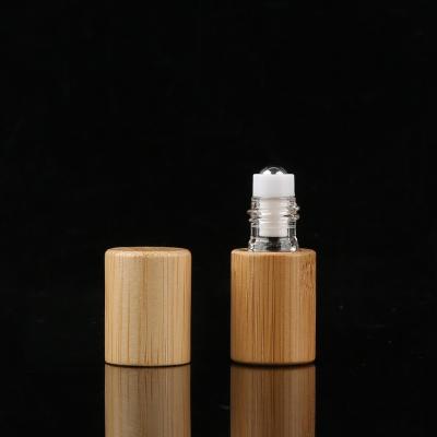 China PETG 15ml Bamboo Roller Bottle For Eye Serum Hot Stamped for sale