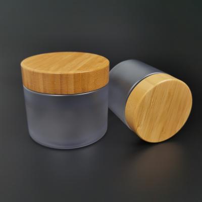 China Empacotamento vazio do cosmético dos frascos 250g da composição do soro de bambu do ANIMAL DE ESTIMAÇÃO da tampa à venda