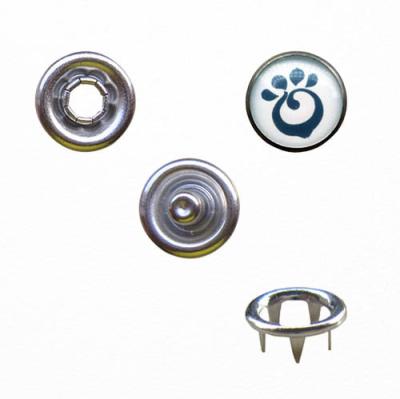 China New Fashion Silk Printing Pearl Prong Fastener；Pearl Prong Type Snap Button；Pearl Prong Fastener for Wear for sale