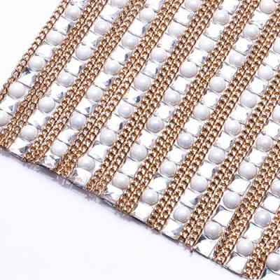 China Bling Iron-On Rhinestone Ribbon Wrap Sparkling Wedding Decorations 24x40cm/sheet for sale