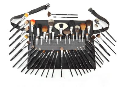 China Professional Classic Black Makeup Brush Collection Set With Brush Belt for sale