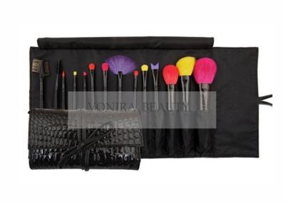 China Colorful 14 Pieces Professional Makeup Brush Set With Premium Synthetic Hair for sale