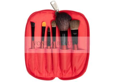 China Natural Goat Pony Hair Makeup Brushes Set With Zipper Case , Eyeshadow Brush Set for sale