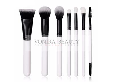 China Professional Taklon Hair Face Makeup Brushes With White Goat Hair Eye Brushes Kit for sale