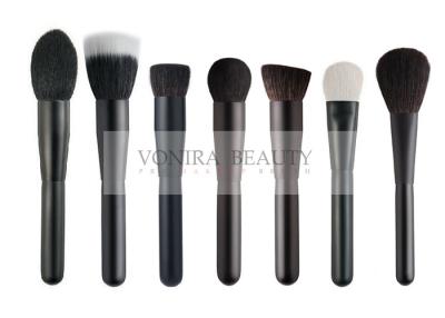 China Gorgeous Sophisticatedly Handmade Natural Hair Makeup Brushes With Luxe Matte Black Handle for sale